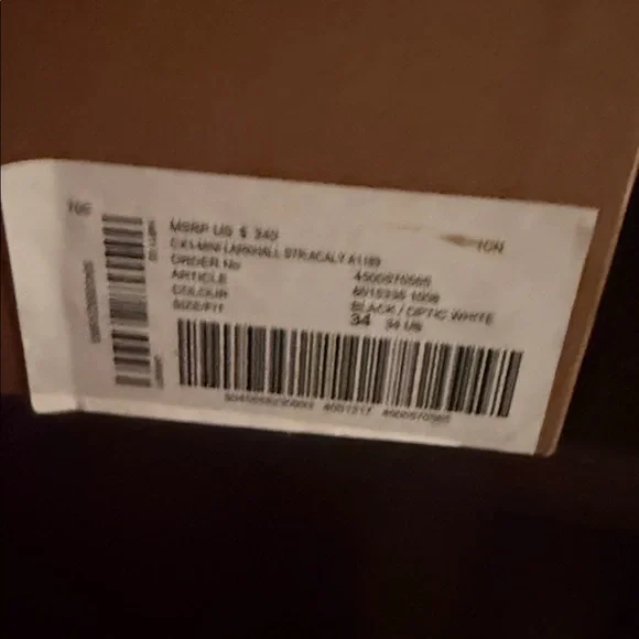 Burberry Kids 34 Unisex Mini Larkhall Low Top Sneaker Black and White. - Picture 9 of 11